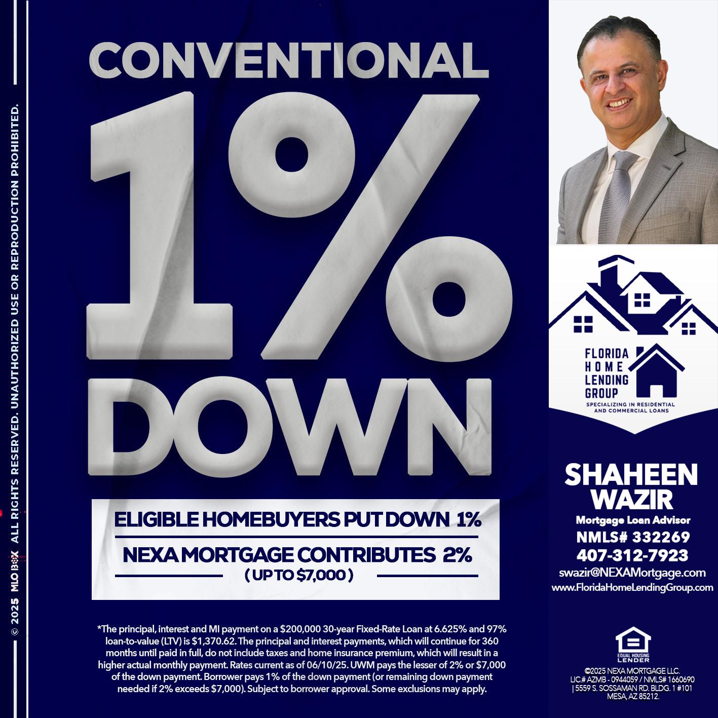 CONVENTIONAL - Shaheen Wazir -Mortgage Loan Advisor