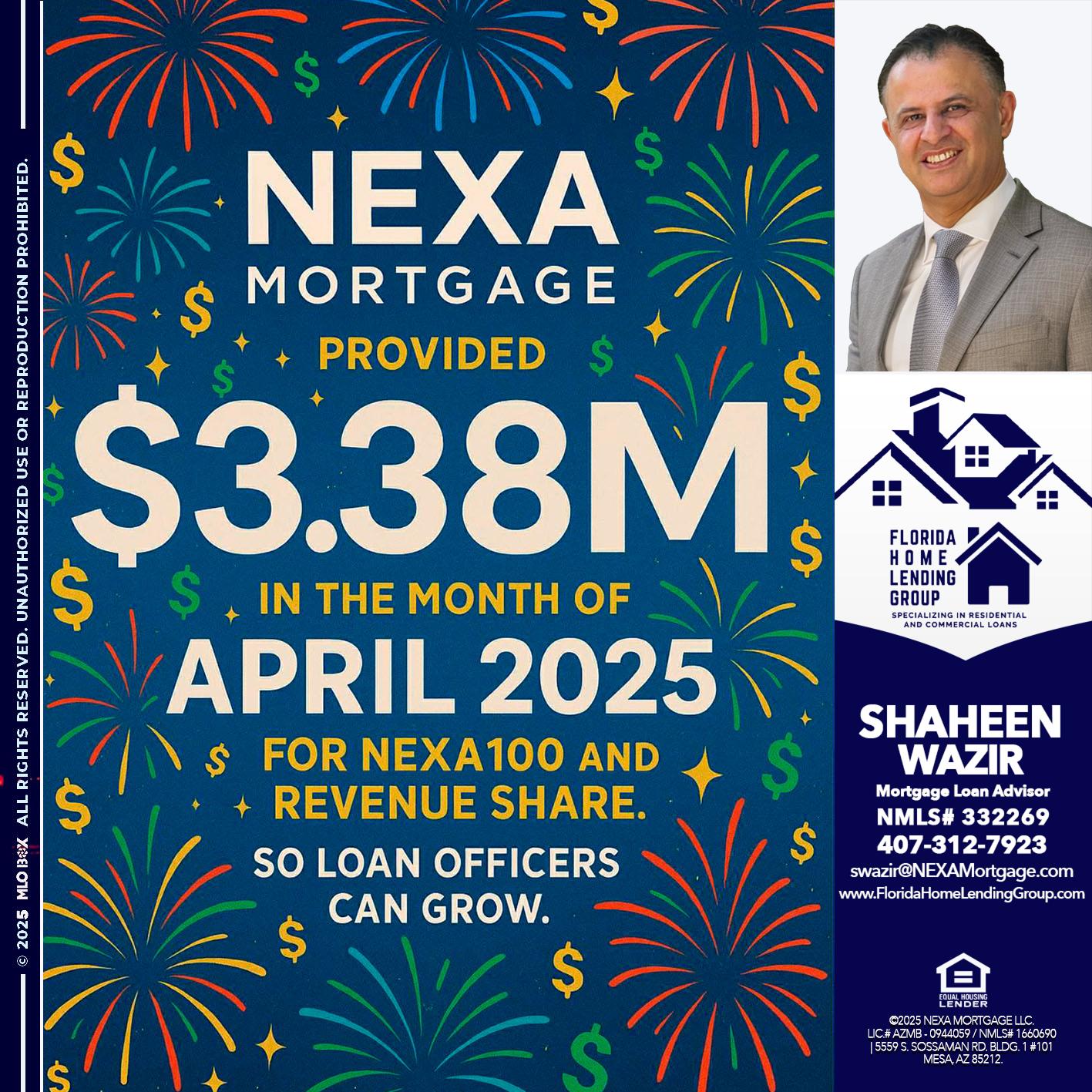 $3.38M - Shaheen Wazir -Mortgage Loan Advisor