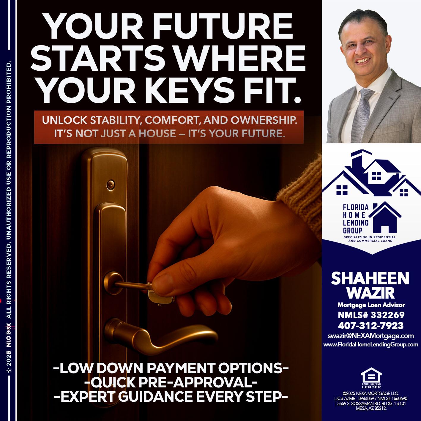 YOUR FUTURE - Shaheen Wazir -Mortgage Loan Advisor