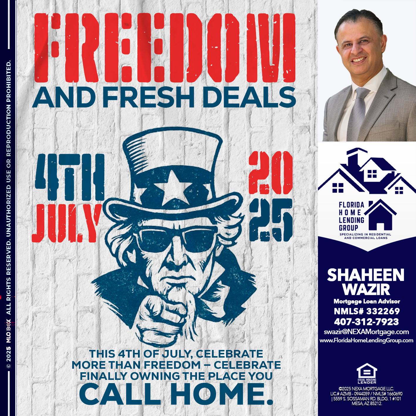 FREEDOM - Shaheen Wazir -Mortgage Loan Advisor