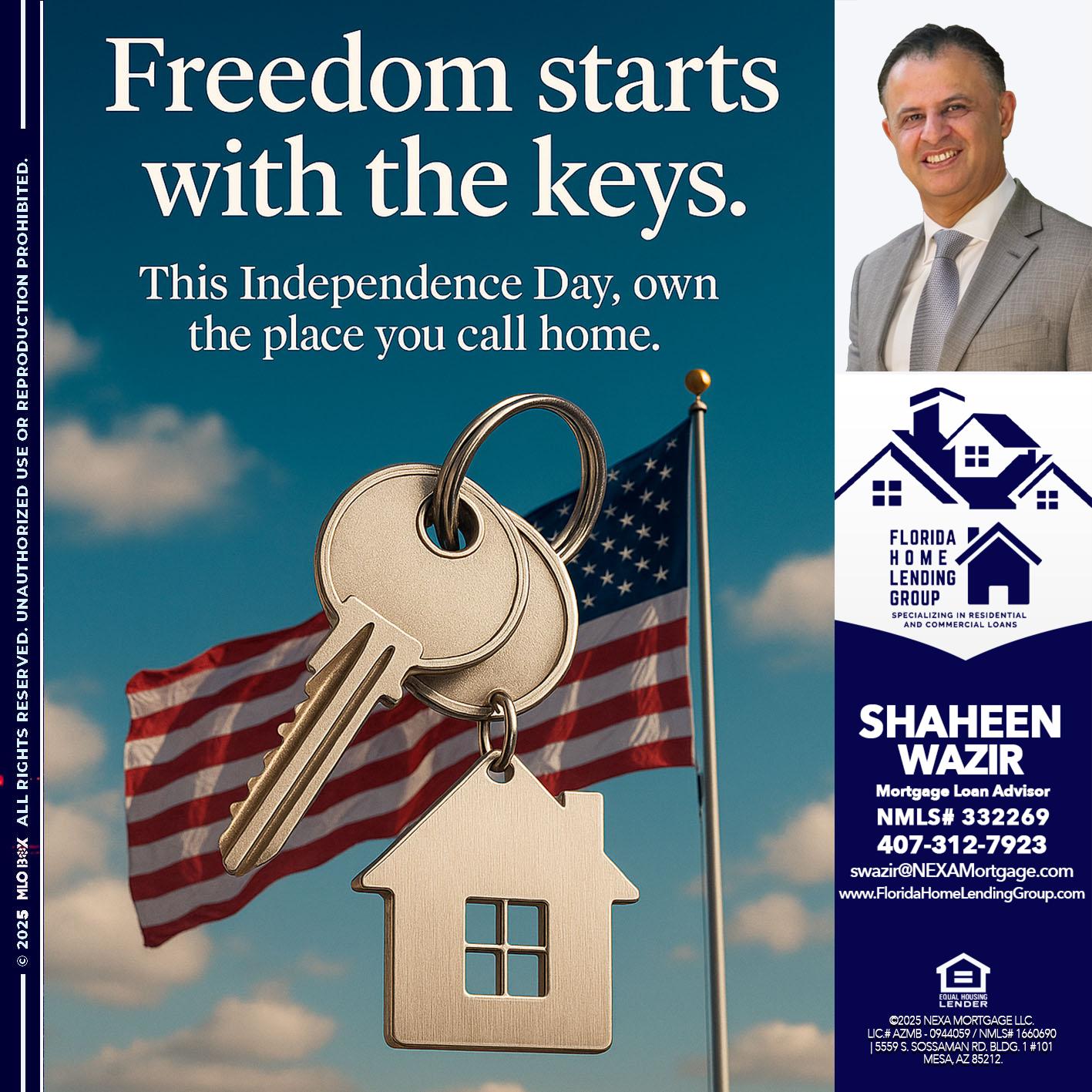 FREEDOM STARTS - Shaheen Wazir -Mortgage Loan Advisor