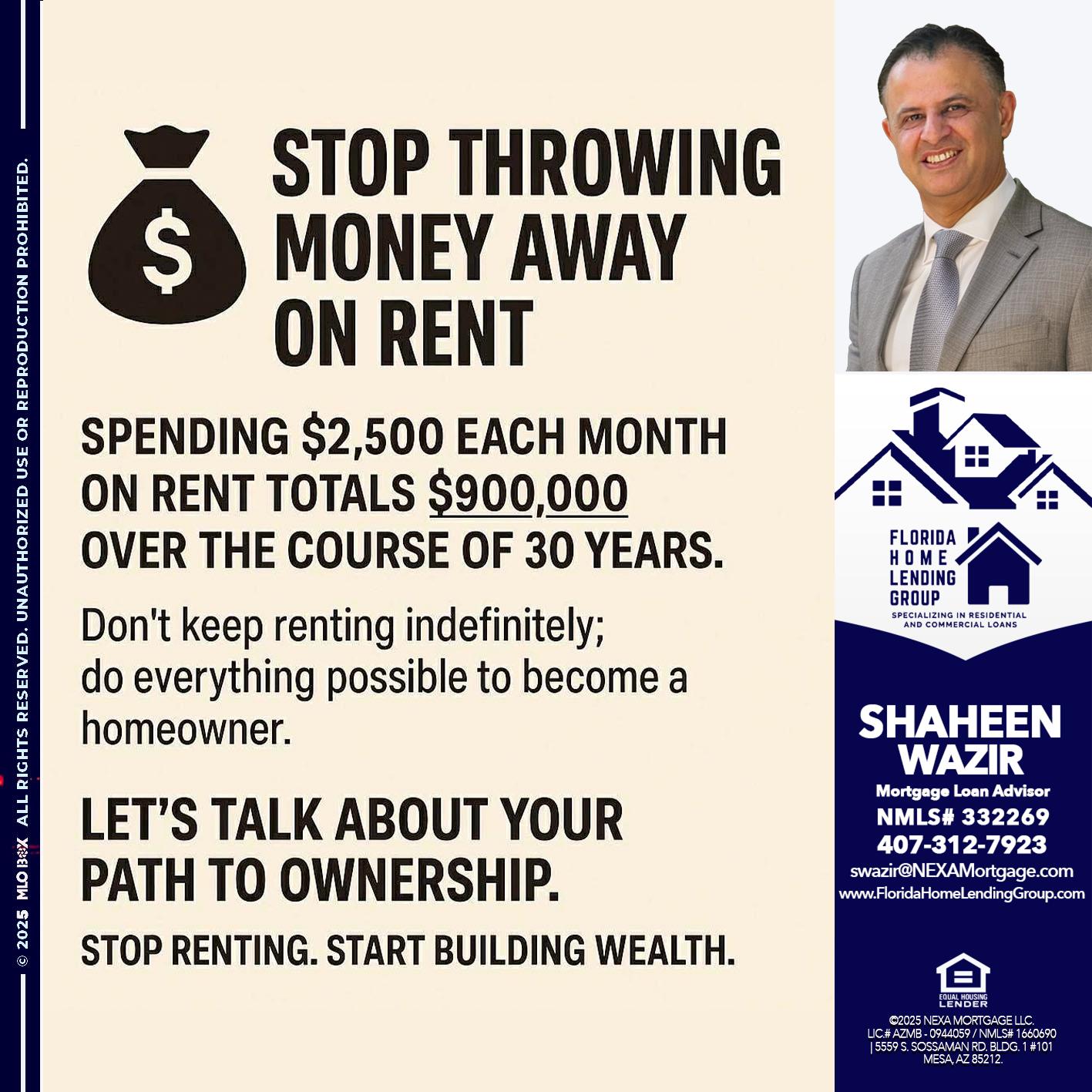STOP THROWING - Shaheen Wazir -Mortgage Loan Advisor