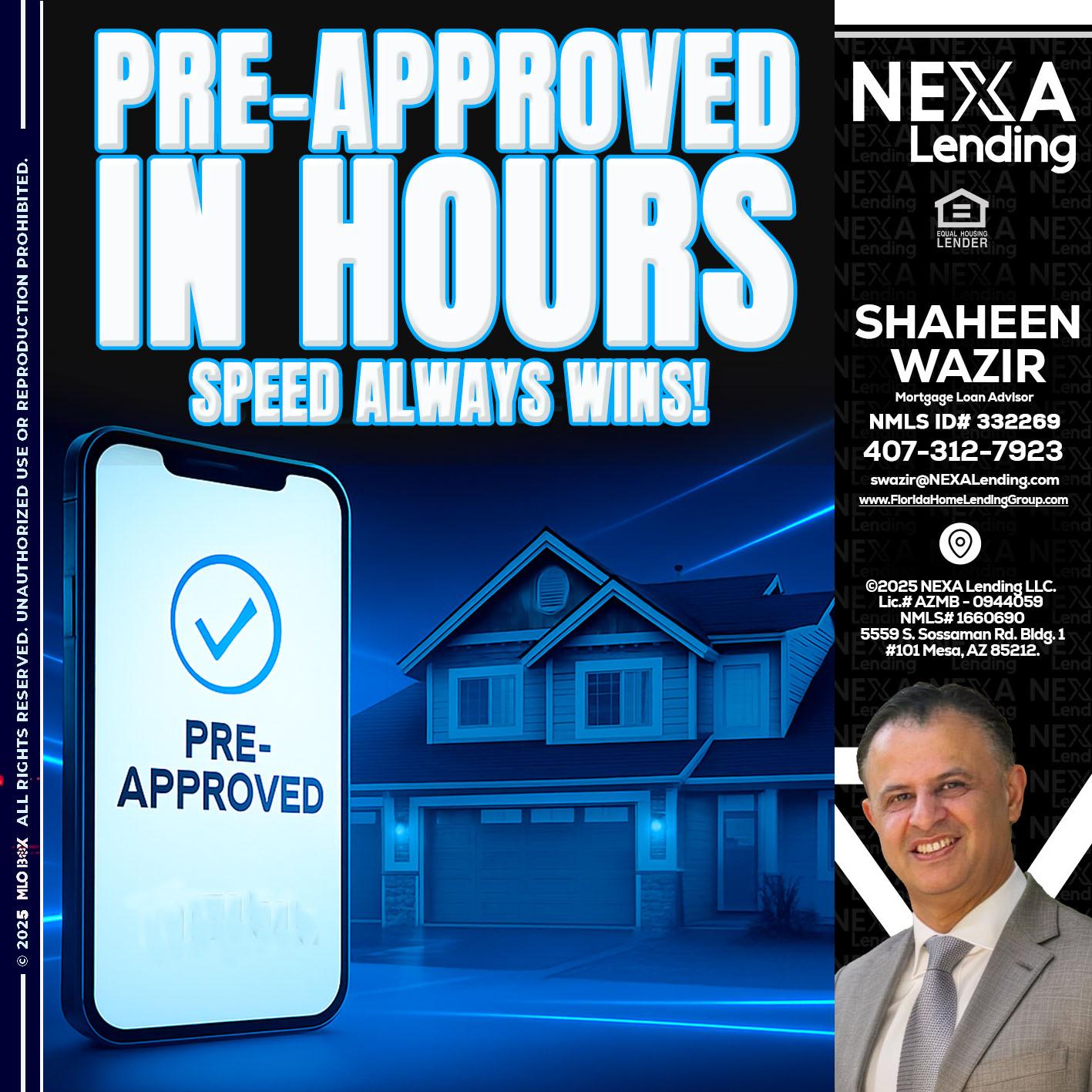 PRE - Shaheen Wazir -Mortgage Loan Advisor