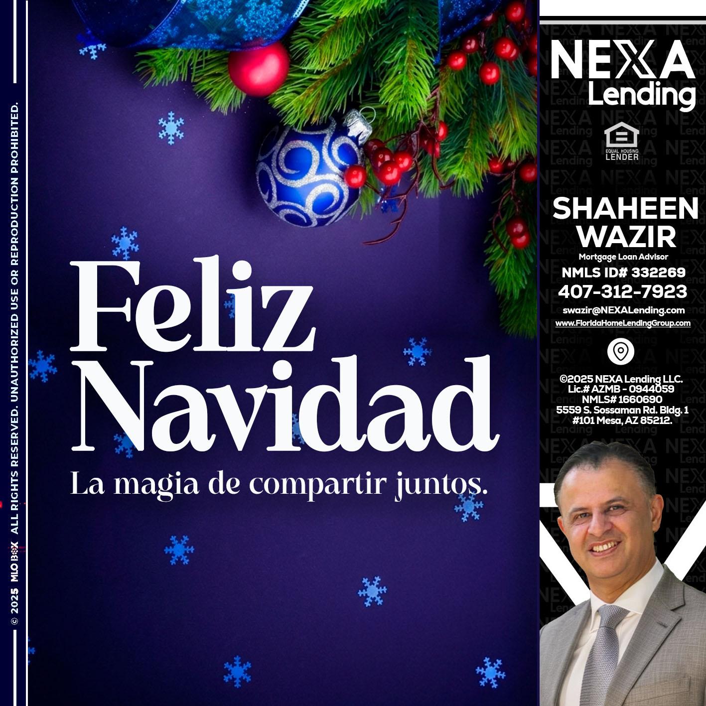 feliz navidad - Shaheen Wazir -Mortgage Loan Advisor