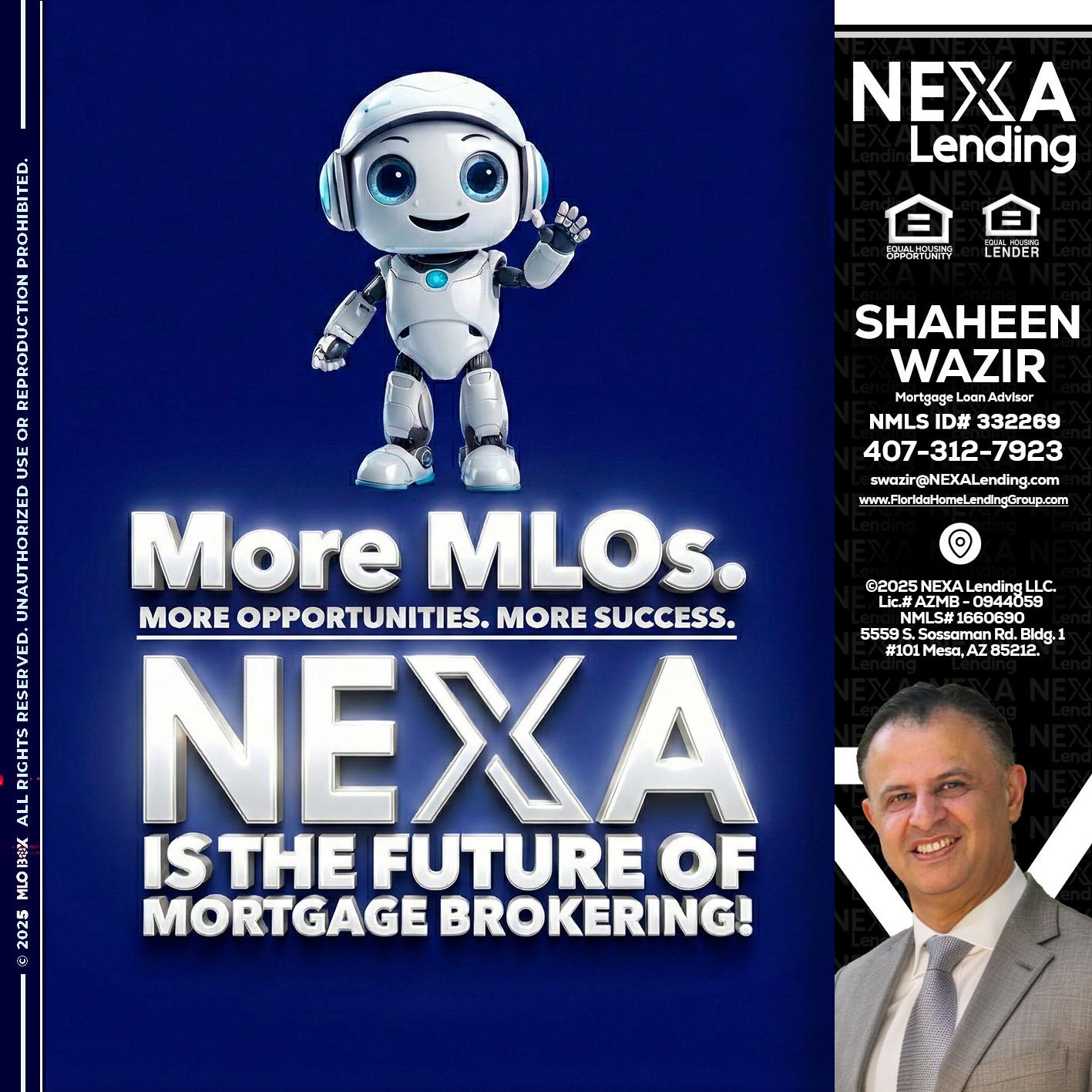 MORE MLOs - Shaheen Wazir -Mortgage Loan Advisor