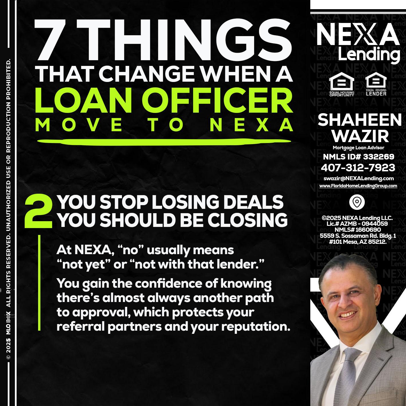 7 THINGS (2) - Shaheen Wazir -Mortgage Loan Advisor