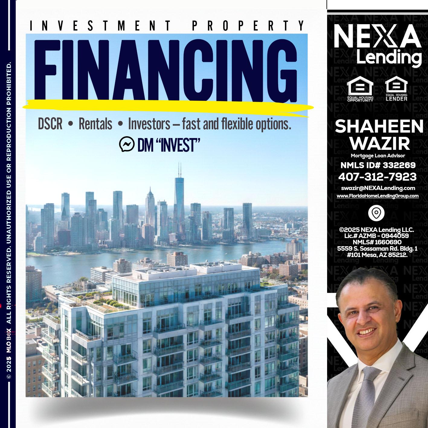 FINANCING - Shaheen Wazir -Mortgage Loan Advisor