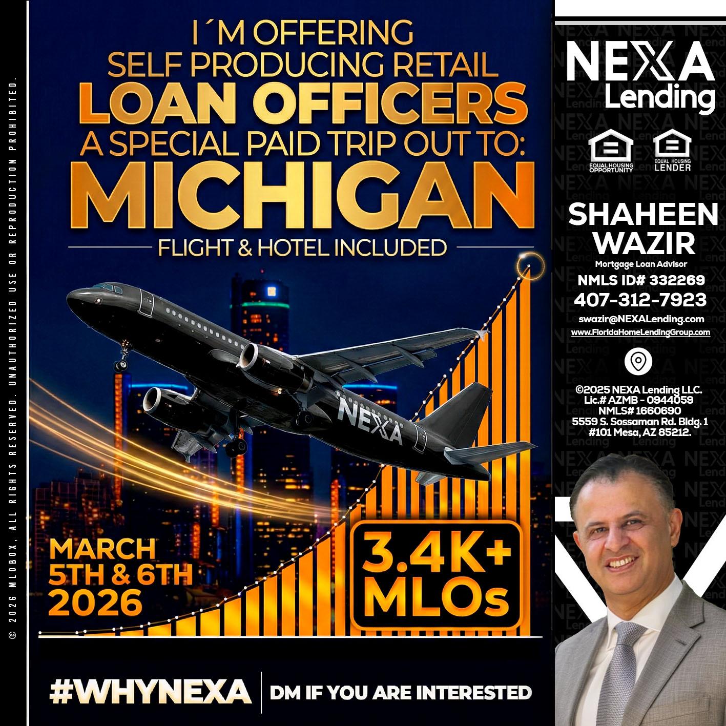 MICHIGAN - Shaheen Wazir -Mortgage Loan Advisor